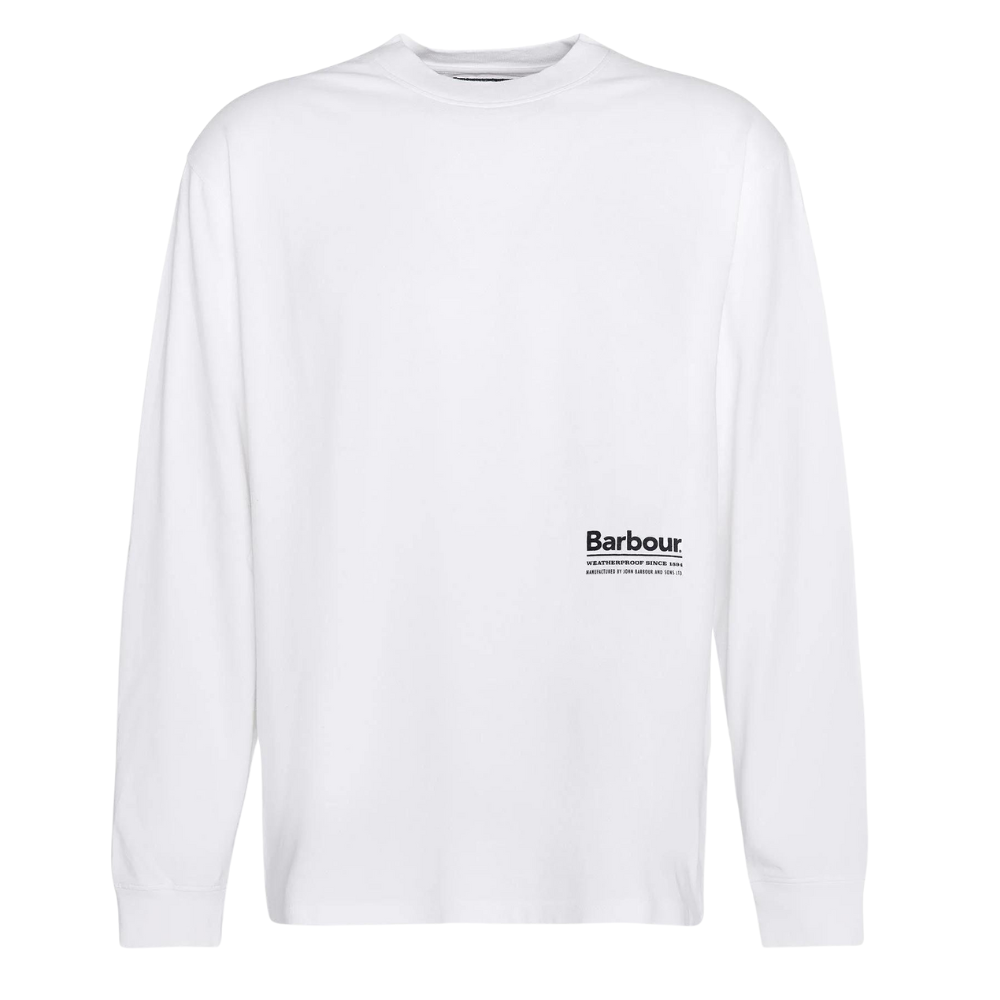 Barbour Portwell L/S T-Shirt In White – Progress Running Club