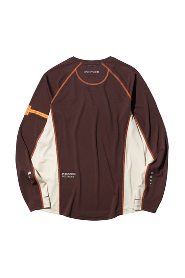 UpperVoid SACI MOISTURE WICKING L/S T-SHIRT - Chicory/Coffee