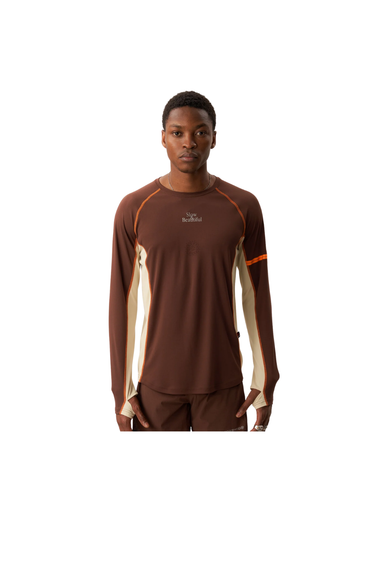 UpperVoid SACI MOISTURE WICKING L/S T-SHIRT - Chicory/Coffee