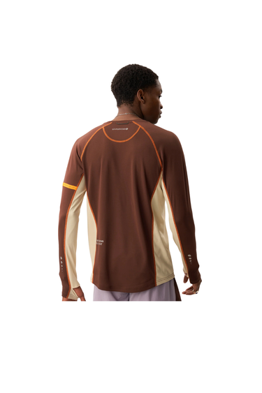 UpperVoid SACI MOISTURE WICKING L/S T-SHIRT - Chicory/Coffee