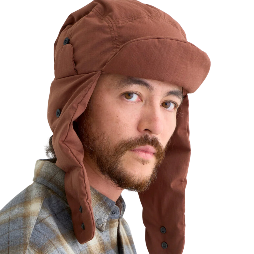 Nanga Hinoc Ripstop Ear Flap Cap In Brown