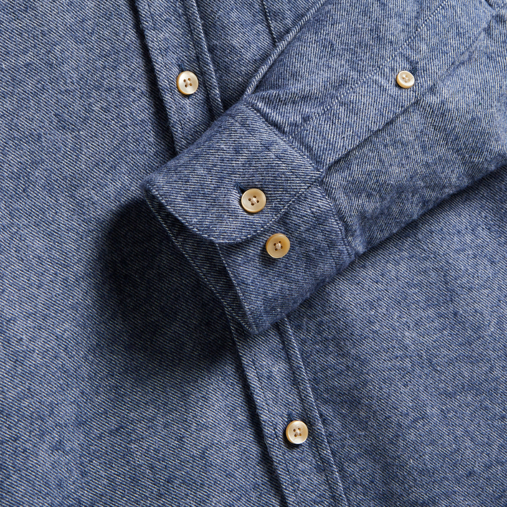 Portuguese Flannel Teca Shirt In Indigo