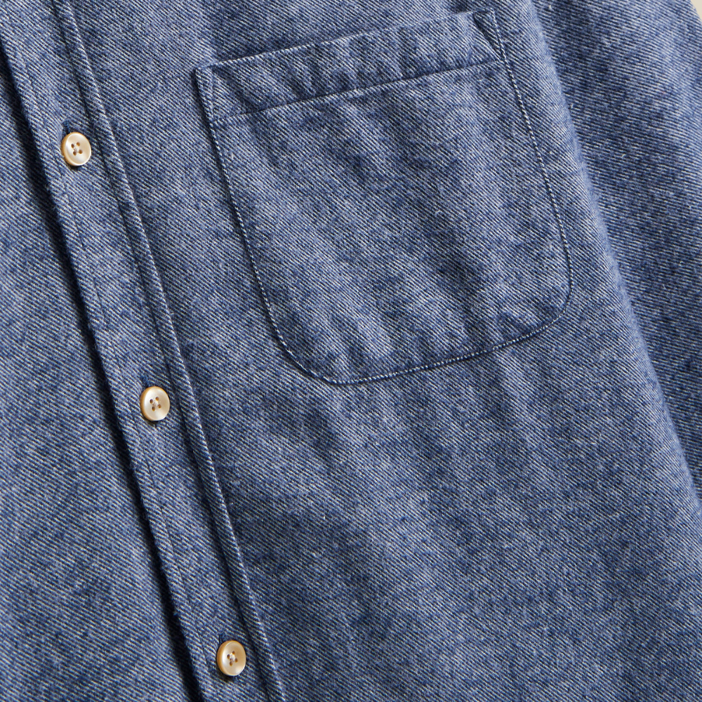 Portuguese Flannel Teca Shirt In Indigo