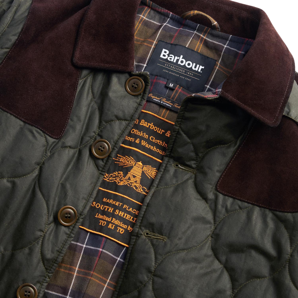 Barbour x To Ki To Sporting Wax Quilt Jacket