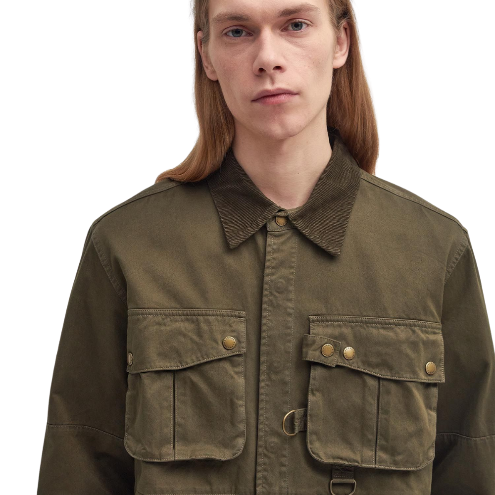 Barbour Oakmoor Overshirt In Sage