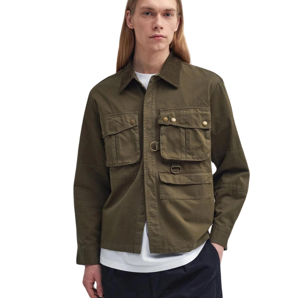 Barbour Oakmoor Overshirt In Sage