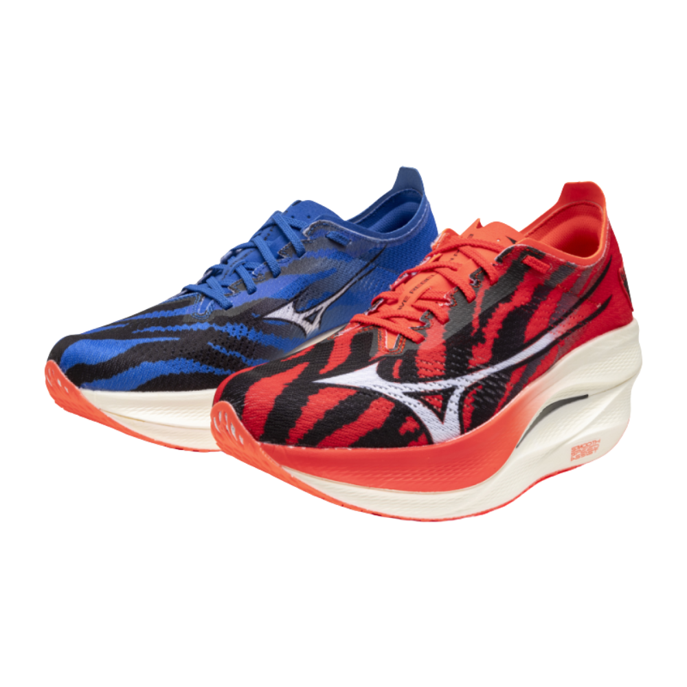 Mizuno Wave Rebellion Pro 3 in Red and Blue