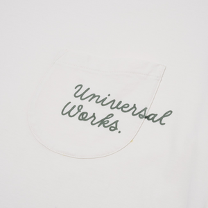 Universal Works Print Pocket T-Shirt in Ecru