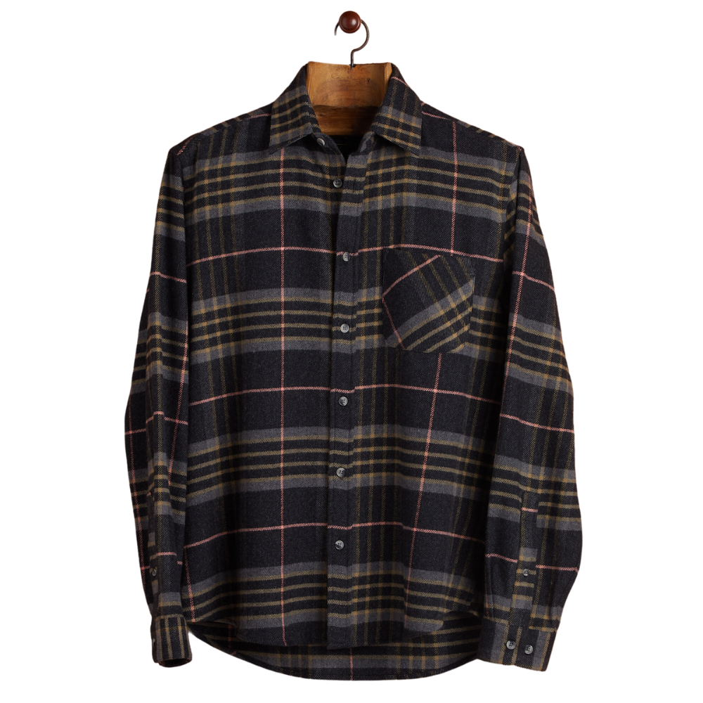 Portuguese Flannel Arquive 72 Shirt in Charcoal