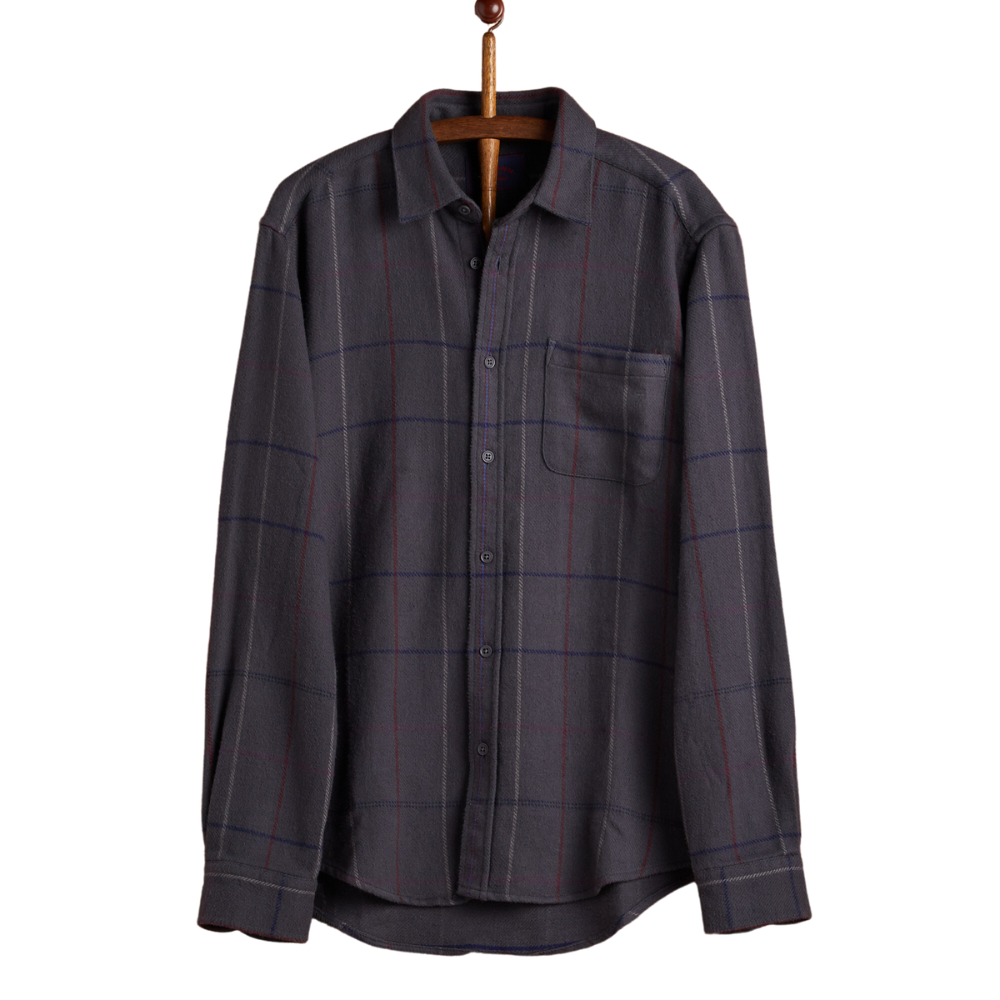 Portuguese Flannel Station Shirt Shirt in Grey – Progress Running Club