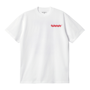 Carhartt WIP S/S Fast Food T-Shirt in White and Red