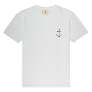 La Paz Dantas Logo T-Shirt in Off White and Green Bay