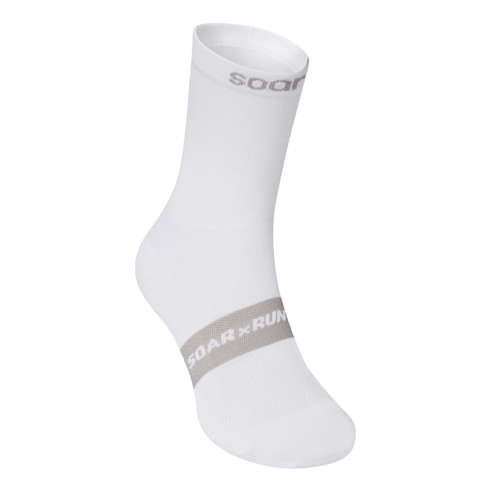 SOAR Running Crew Sock in White