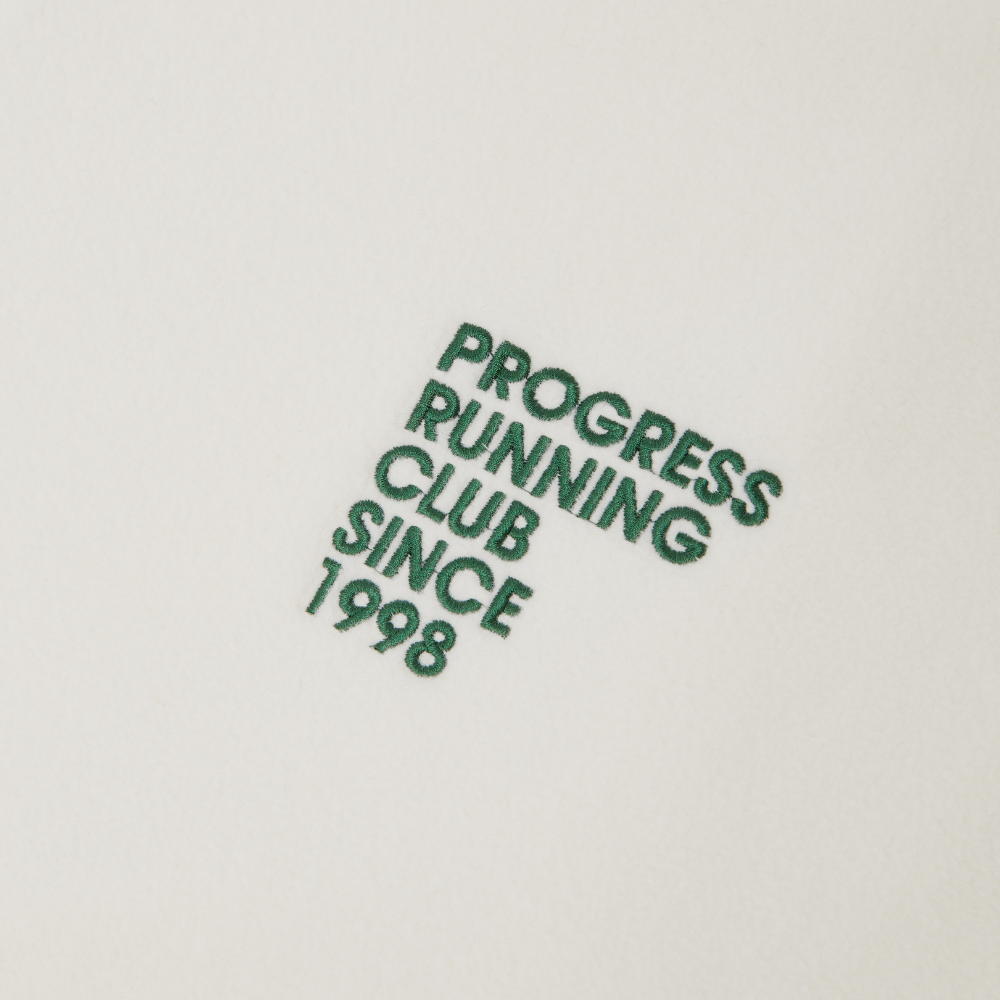 Progress Running Club 'Since 1998' Fleece Zip Top In White