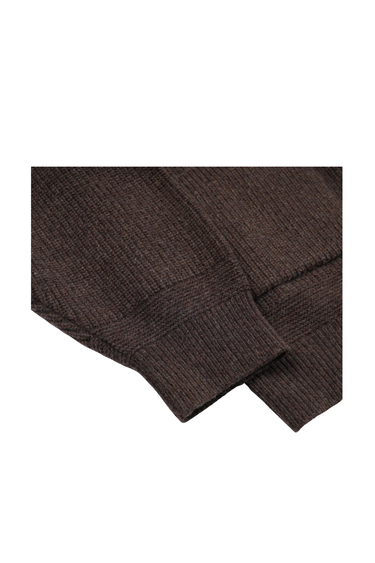 FrizmWORKS Wool Deck Zip Up Cardigan - Choco Brown