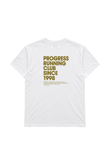 PROGRESS RUNNING CLUB JAPAN 'SINCE 98' TEE - WHITE/GOLD
