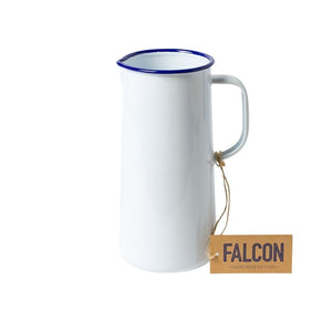 Falcon Enamelware Three Pint Jug in White/Blue